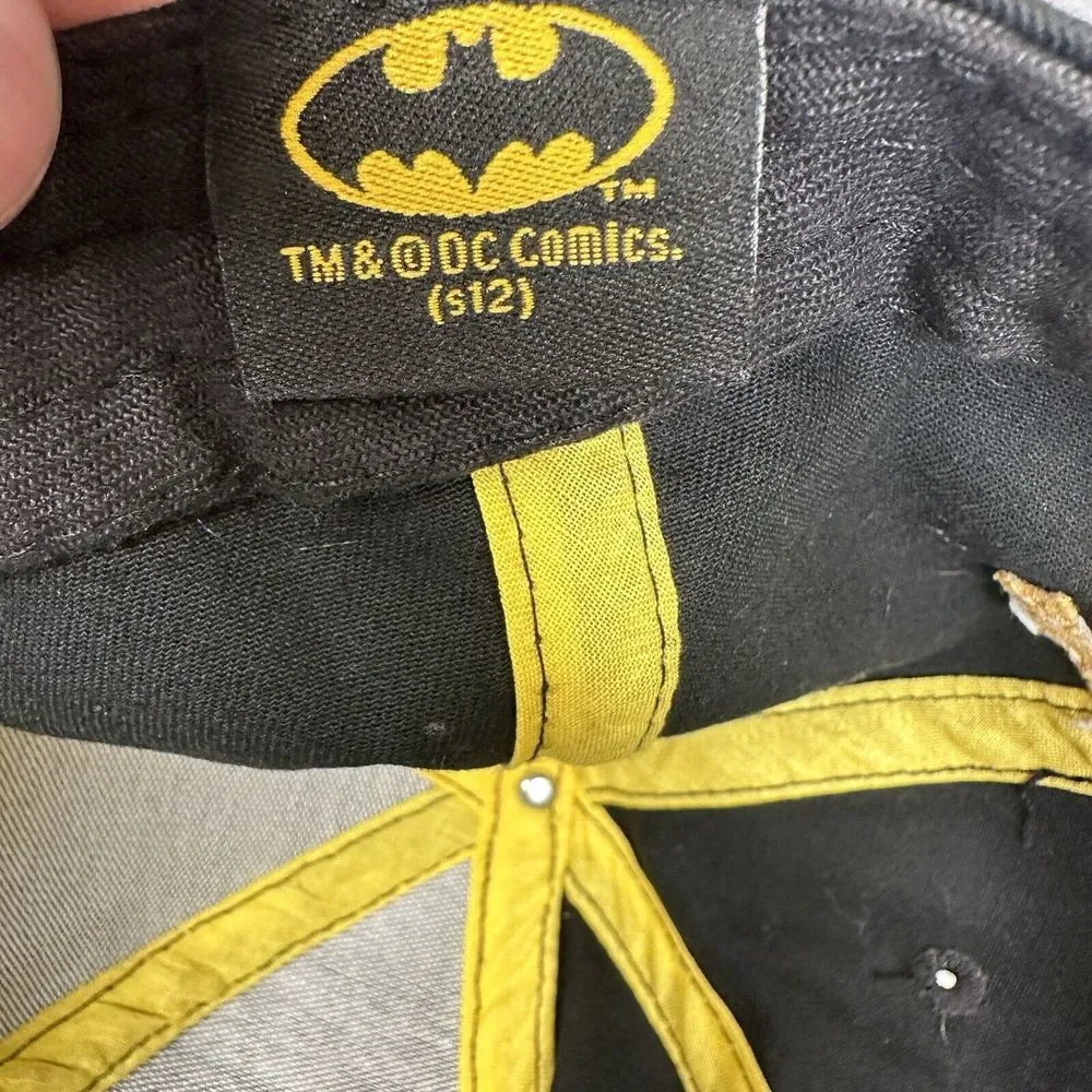 Batman The Dark Knight Hat Cap Youth Snapback Yellow‎ Black